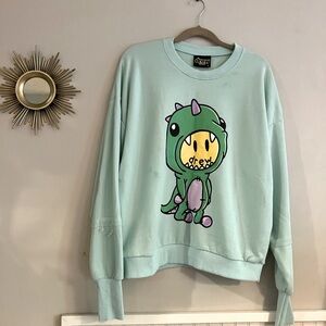 Drew House Justin Bieber Crew Neck Sweater with Playful Dinosaur Design